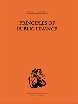 cover image of Principles of Public Finance